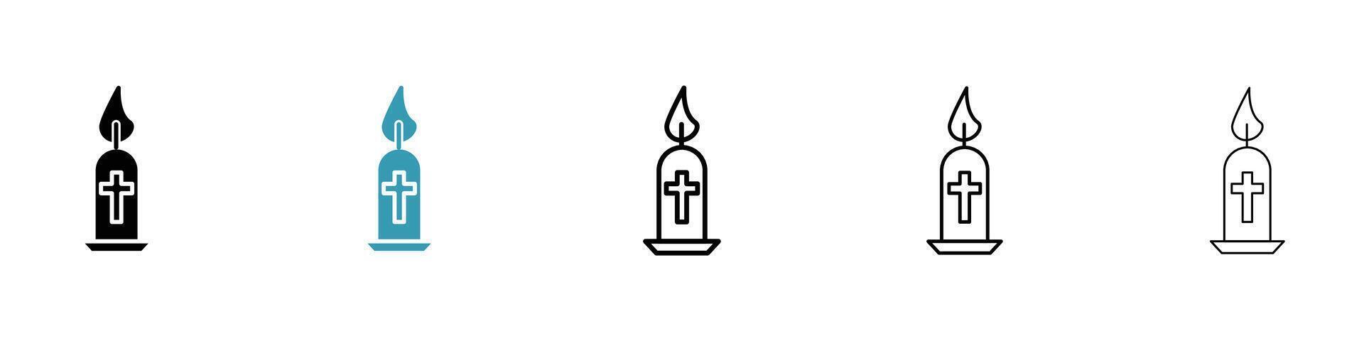 Ostern Kerze Symbol vektor