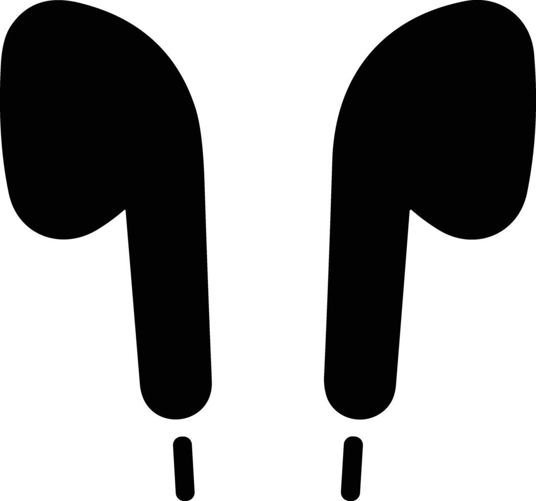 Hand frei eben Symbol. Kopfhörer kabellos Kopfhörer Symbol. Headset Silhouette. Hand frei. vektor