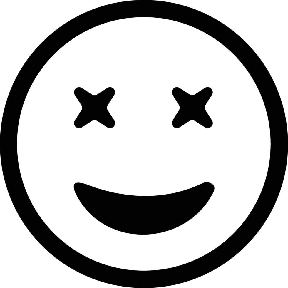 Emoji Symbol. Emoticon. Lächeln Gesicht. Emotion. komisch Karikatur. Gesicht Gesten. Sozial Medien. lächelnd, Glücklich, Lichtung, froh Gesichts- Ausdruck. vektor