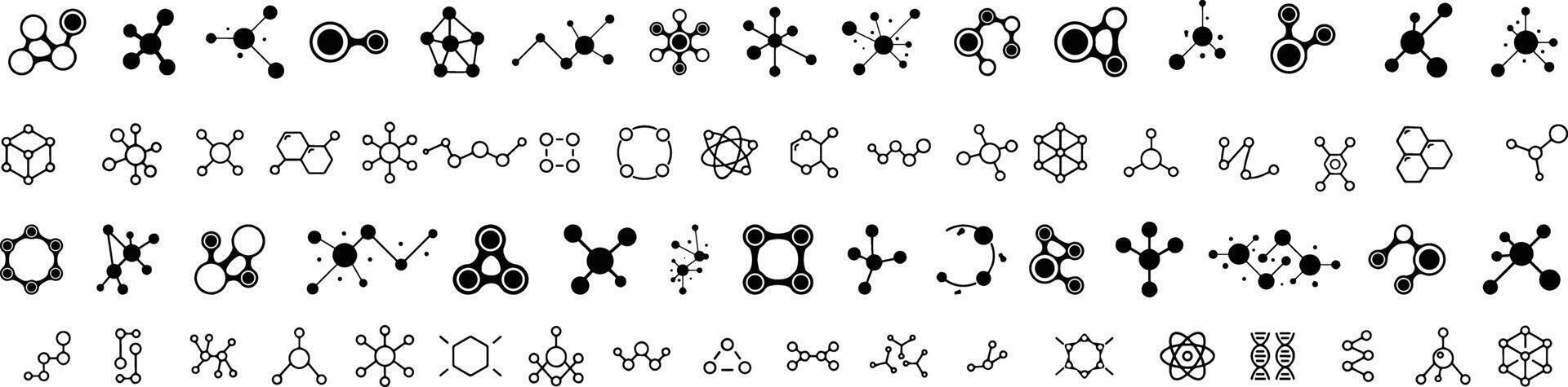 samling av modern molekyl linje och platt ikoner. uppsättning av modern illustrationer för mobil appar, webb webbplatser, flygblad, banderoller. premie kvalitet tecken vektor