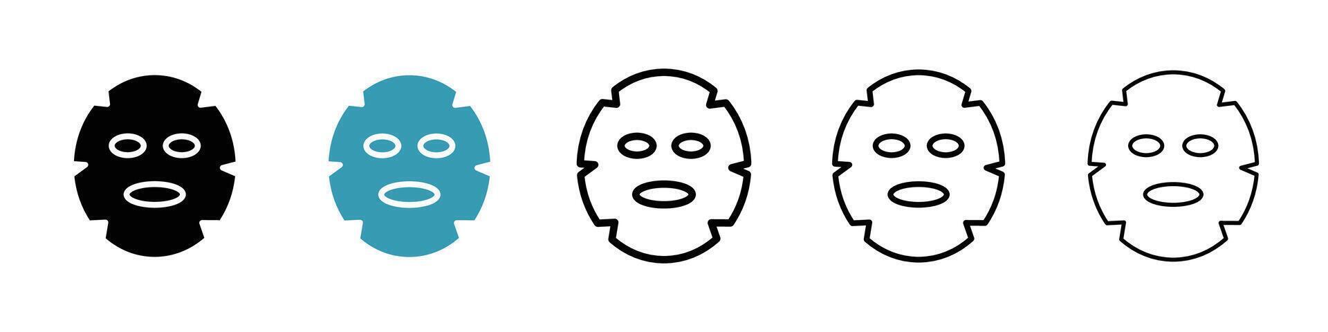 Gesicht Blatt Maske Symbol vektor