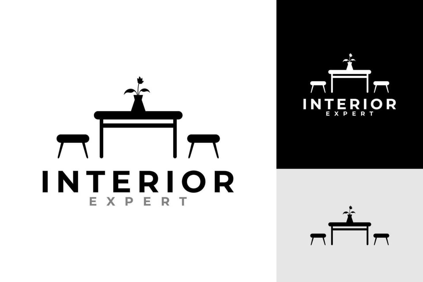 interiör expert- arkitekt logotyp design vektor