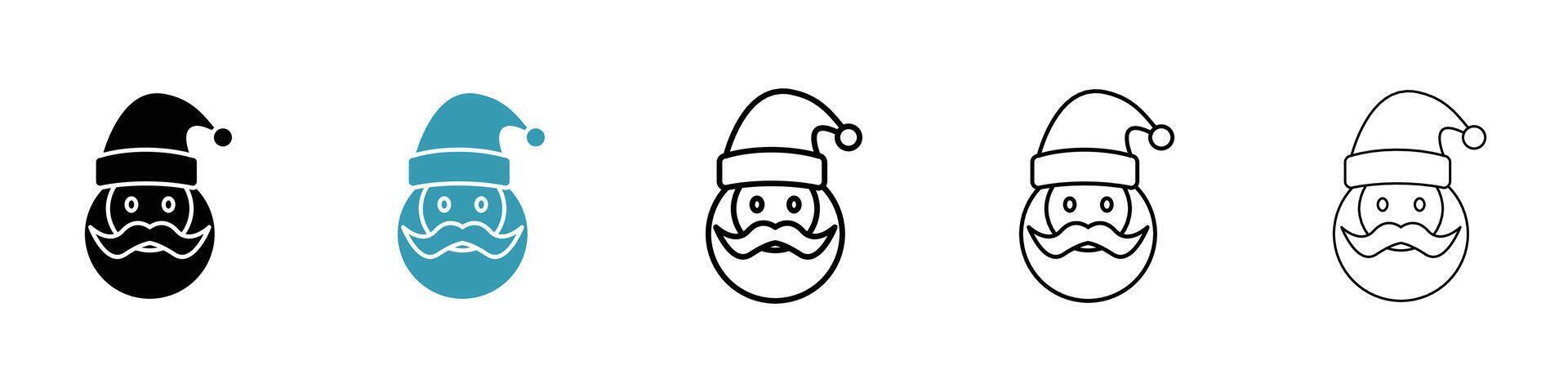 Santa claus Gesicht Symbol vektor