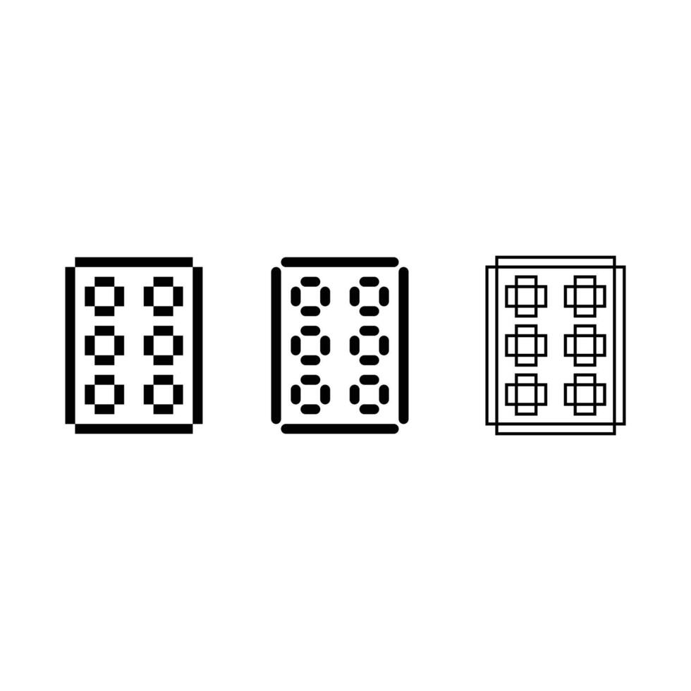pixel konst översikt uppsättningar ikon av tärningar rulla variation Färg. tärningar ikon på pixelated stil. 8 bitar perfekt för spel tillgång eller design tillgång element för din spel design. enkel pixel konst ikon tillgång. vektor