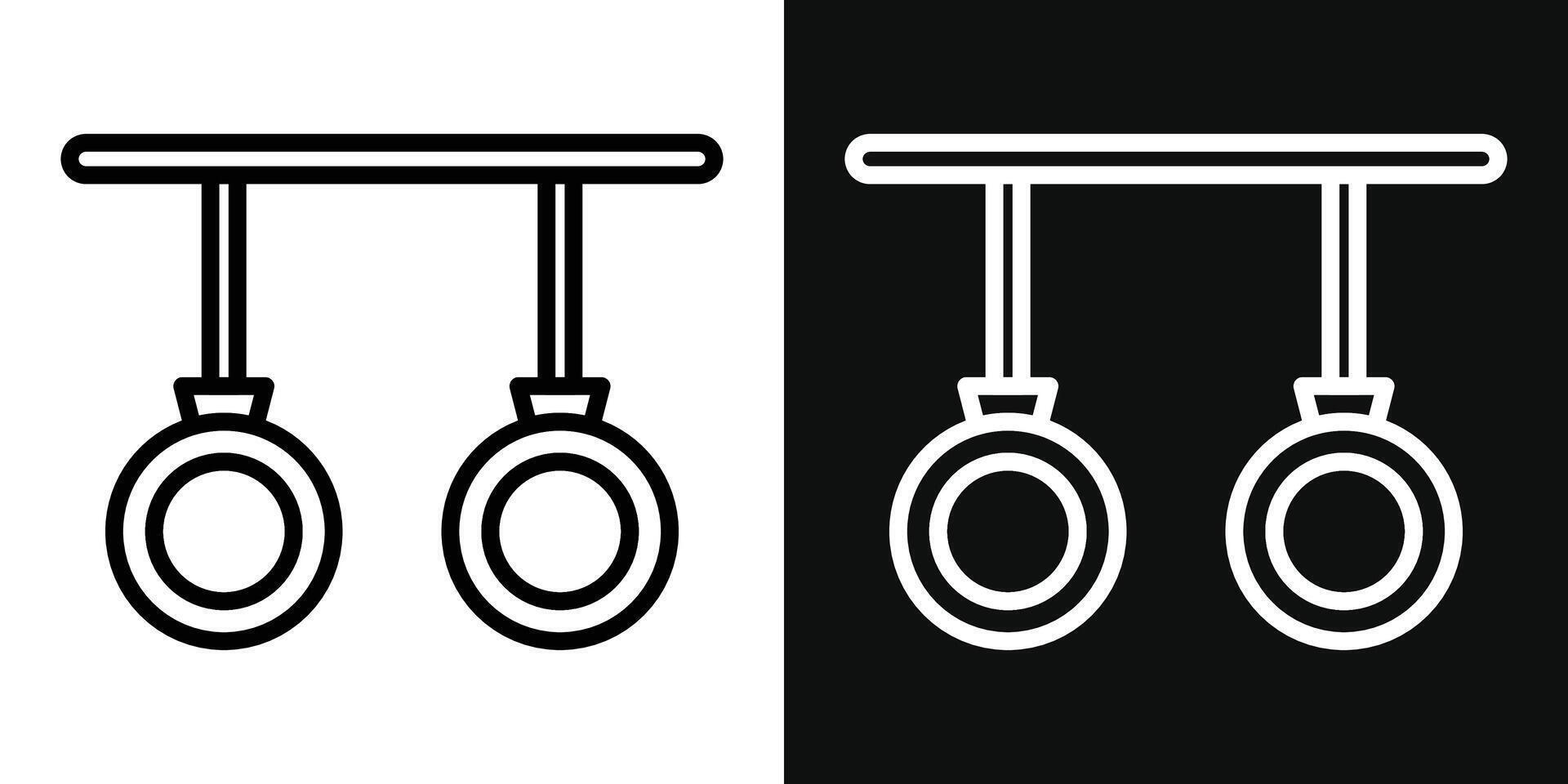 Gymnastik- Ringe Symbol vektor