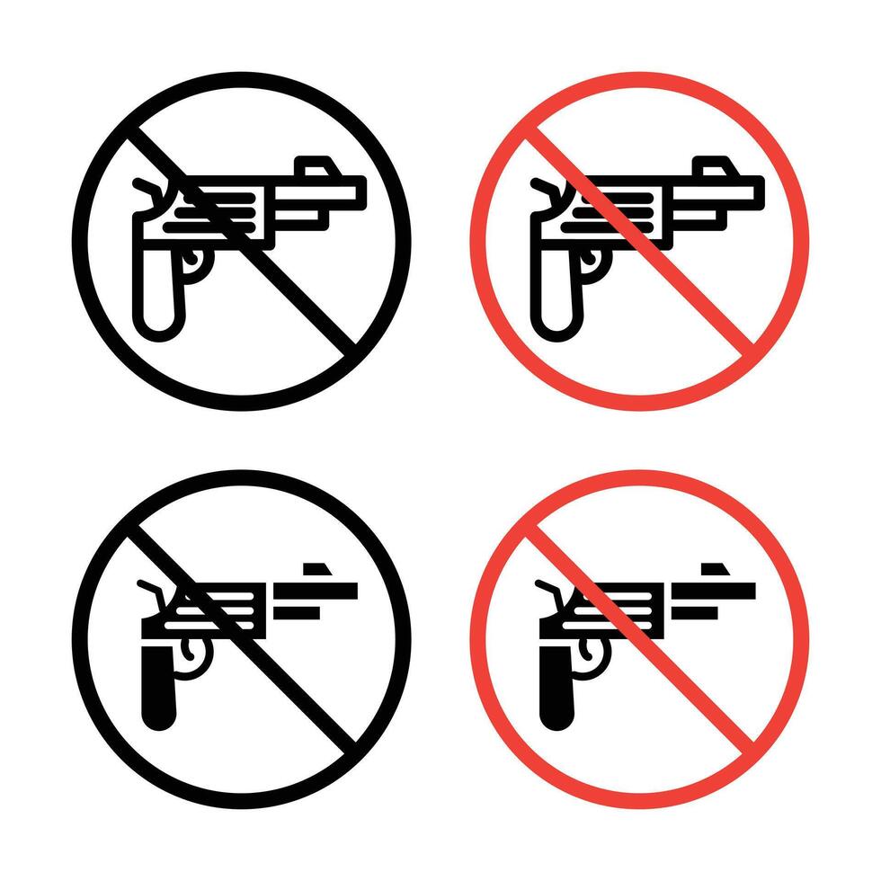 Nein Gewehr Symbol vektor
