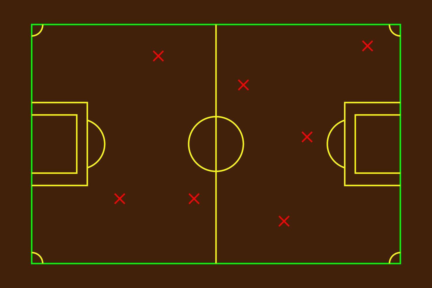 fotboll strategi fotboll spel taktisk schema teckning på svarta tavlan. vektor