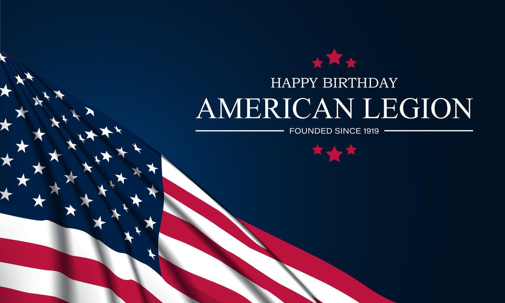 glücklich Geburtstag amerikanisch Legion Hintergrund Vektor Illustration