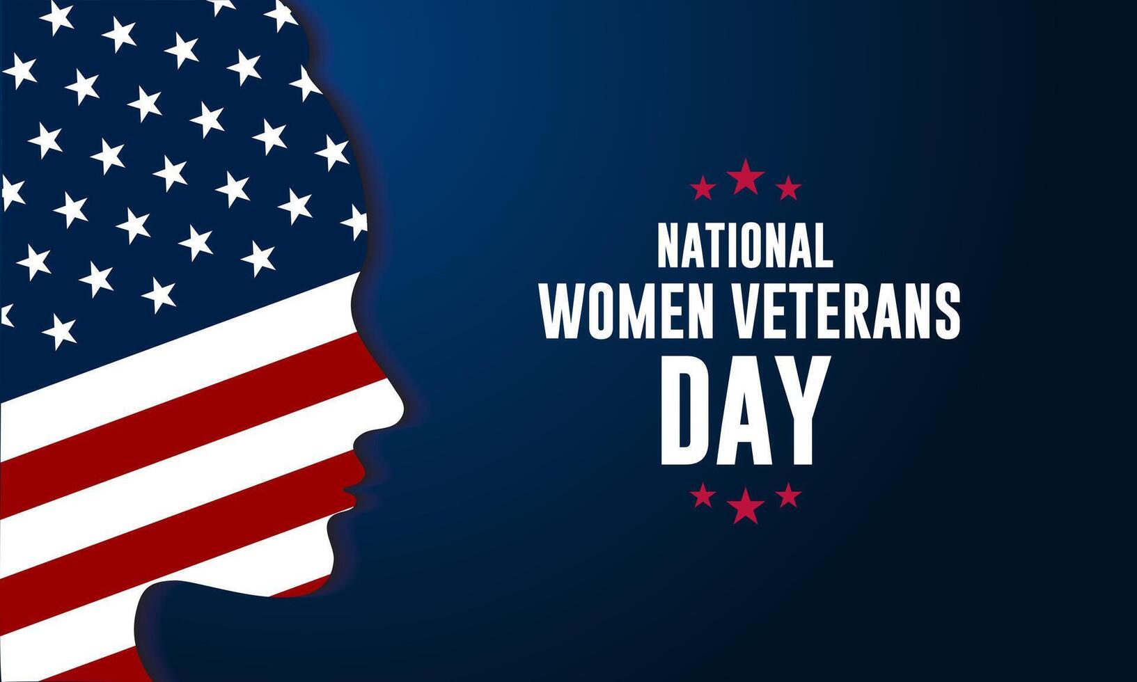 Lycklig kvinnor veteraner dag förenad stater av Amerika bakgrund vektor illustration