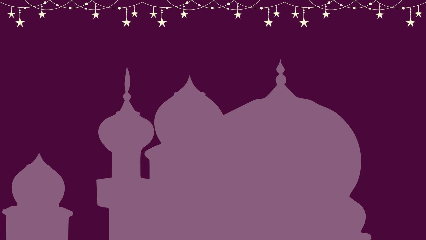 eid Mubarak Gruß Karte mit Moschee Silhouetten. Vektor Illustration.