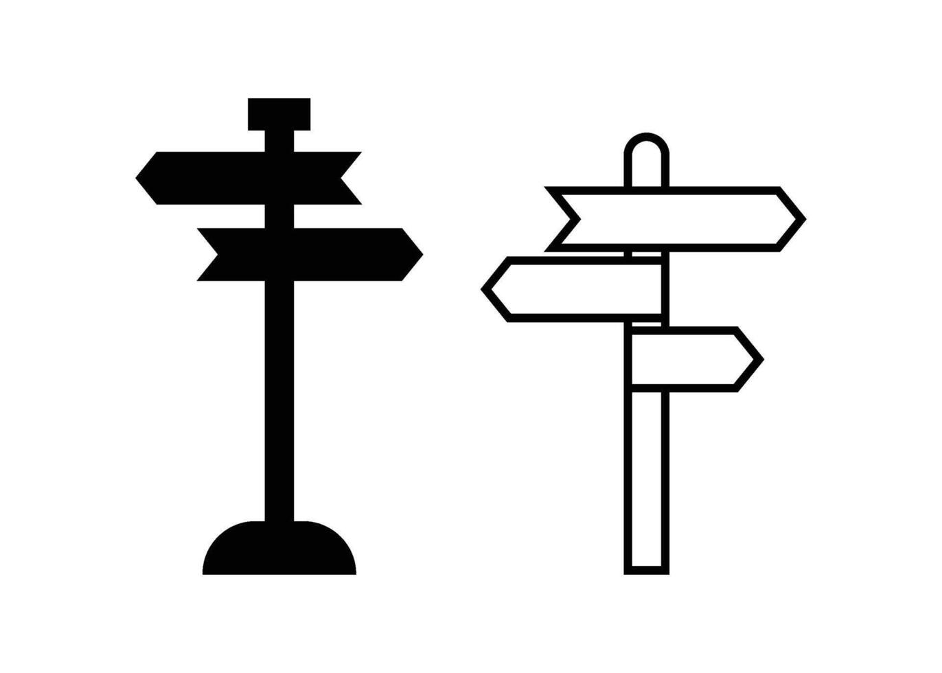 Wegweiser Symbol Linie Design Vorlage isoliert Illustration vektor