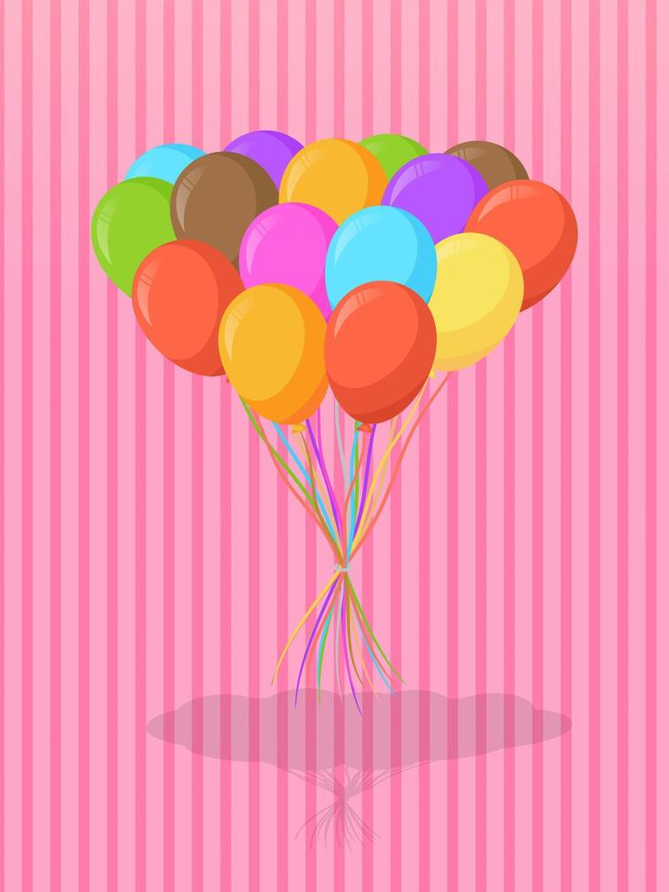 bunt Luftballons Banner Hintergrund, Geburtstag und Feier Banner mit Luftballons vektor