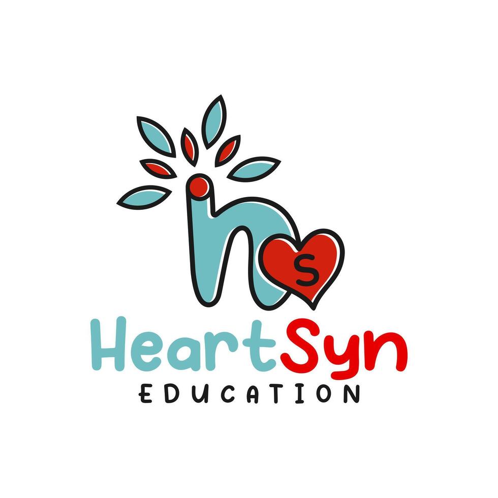 Kinder- Schule Logo mit das Briefe hs vektor