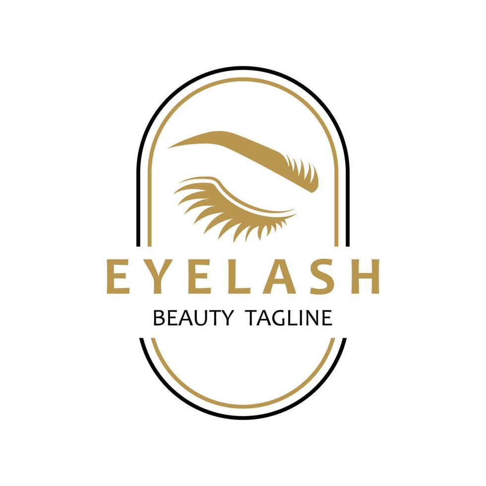 schön und luxuriös und modern Damen Wimpern und Augenbrauen Logo. Logo zum Geschäft, Schönheit Salon, bilden, Wimper Geschäft. vektor