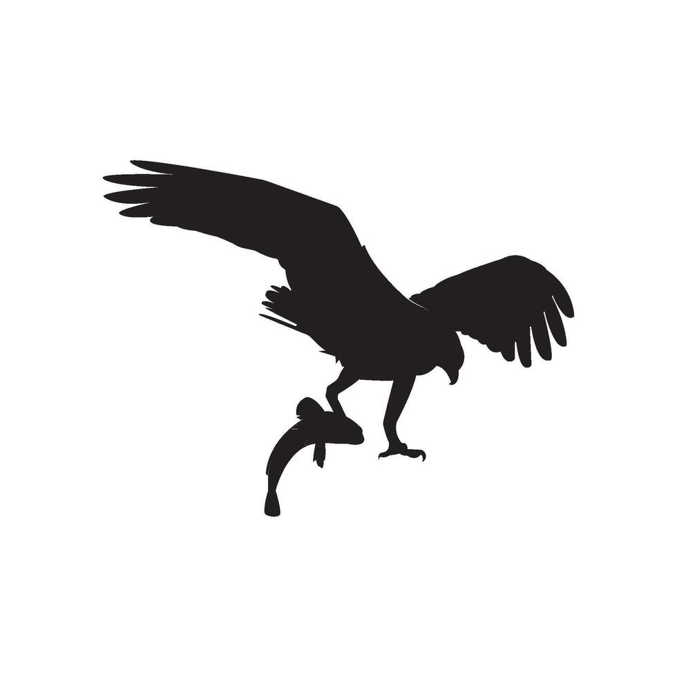 Logo Vektor Adler Jagd Fisch Design