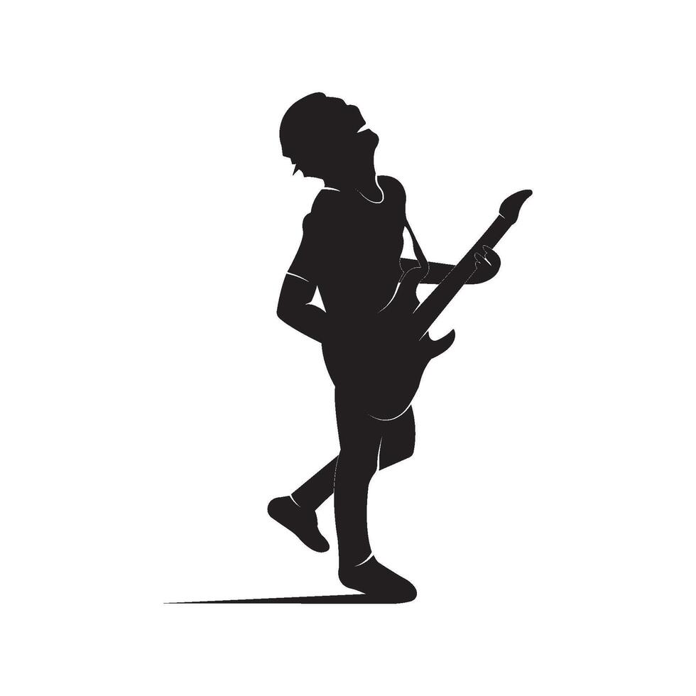 spelar gitarr illustration vektor design