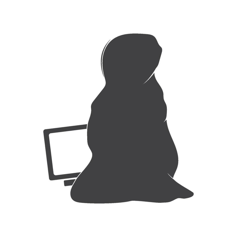 anonym hacker logotyp illustration vektor platt design