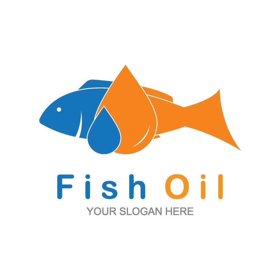 Fischöl-Logo-Vektor-Illustrationsvorlage vektor