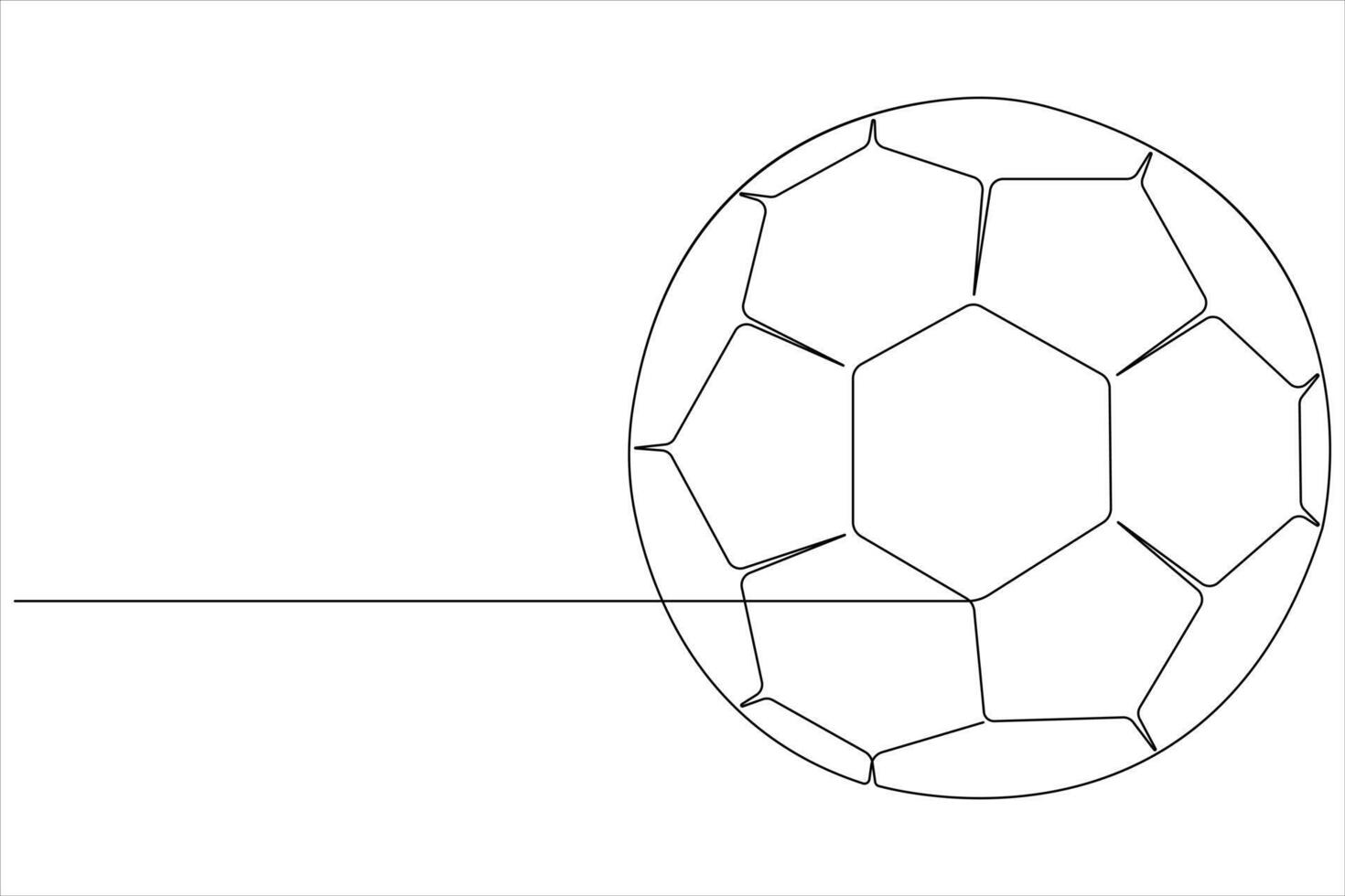 fotboll vektor kontinuerlig ett linje konst teckning illustration minimalistisk design