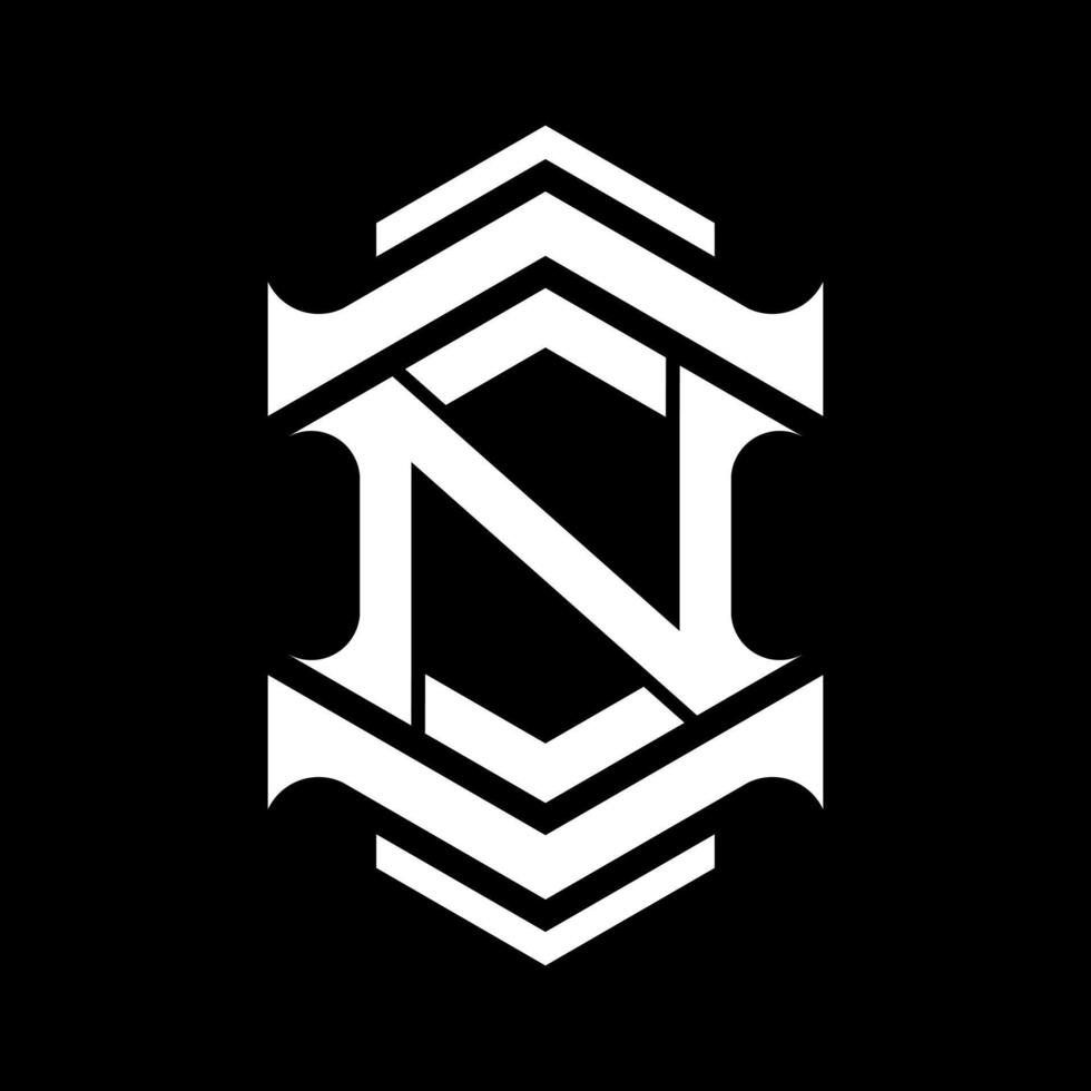 Brief n Monogramm Symbol Logo Design vektor