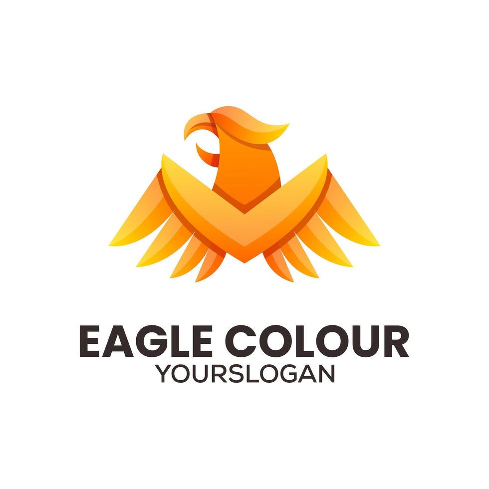 Adler Gradient Symbol Logo Design vektor