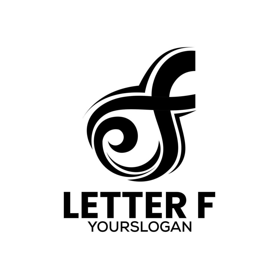 Brief f Symbol Logo Design vektor