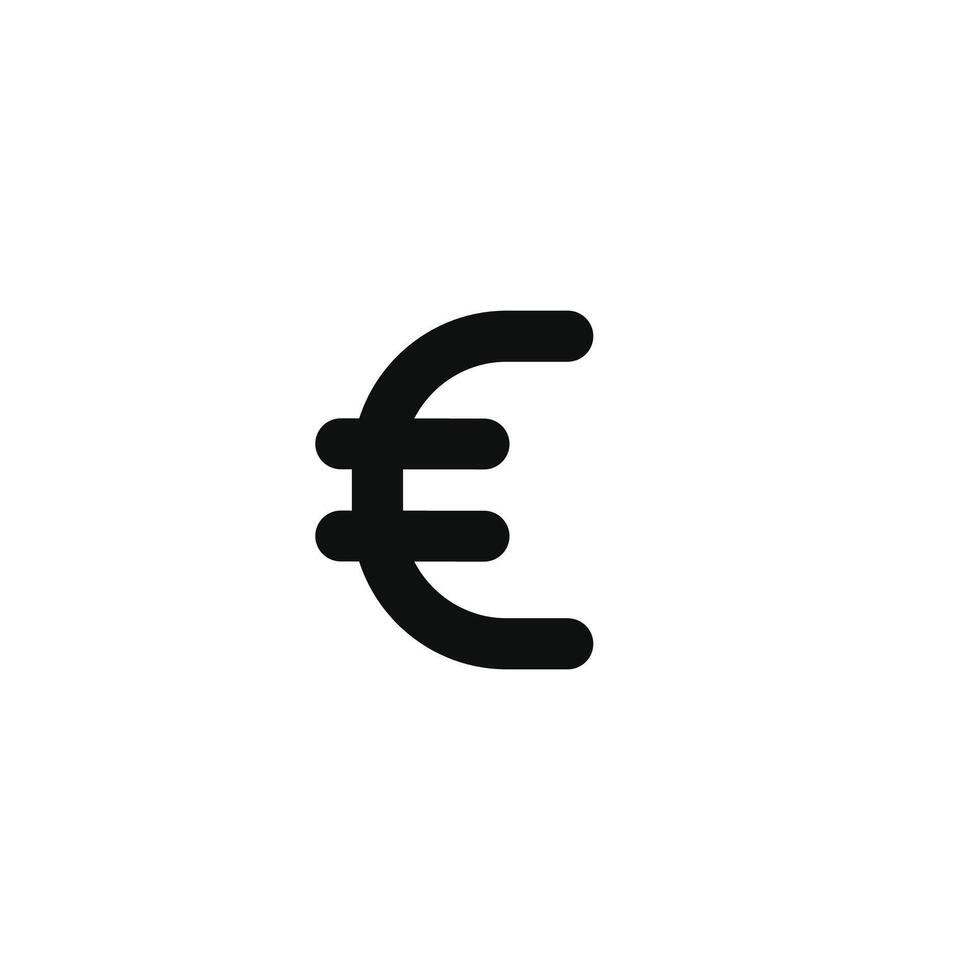 Euro Symbol isoliert auf Weiß Hintergrund vektor