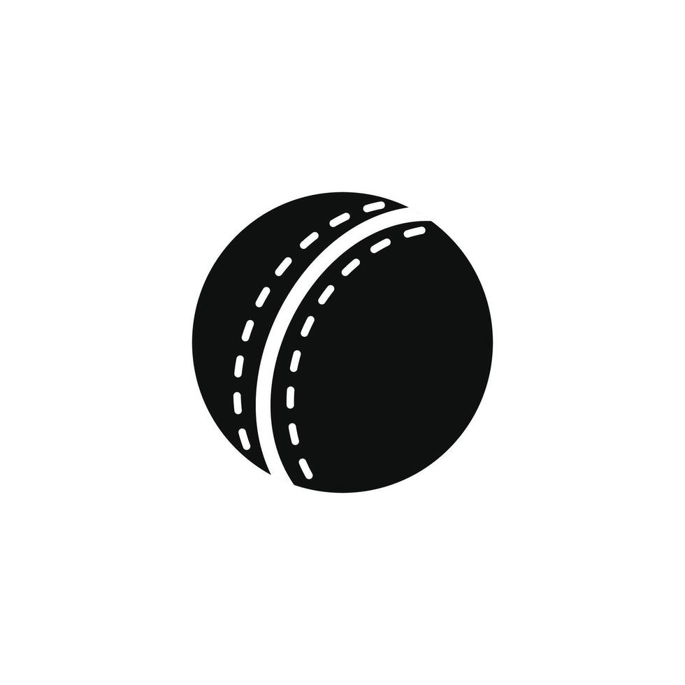 Kricket Ball Symbol isoliert auf Weiß Hintergrund vektor