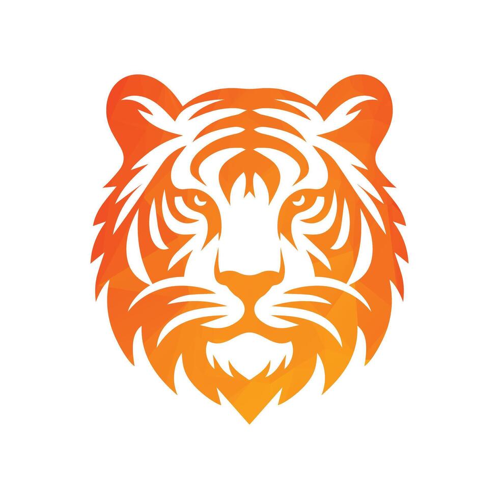 brüllende Tiger-Logo-Design-Vektor-Illustration vektor