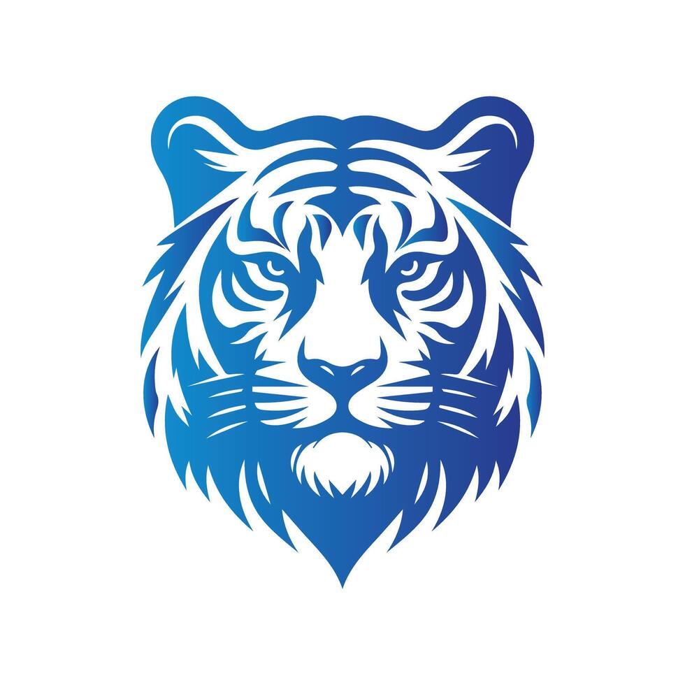 rytande tiger logotyp design vektorillustration vektor