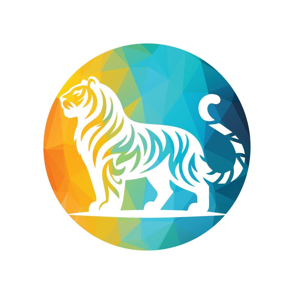 rytande tiger logotyp design vektorillustration vektor