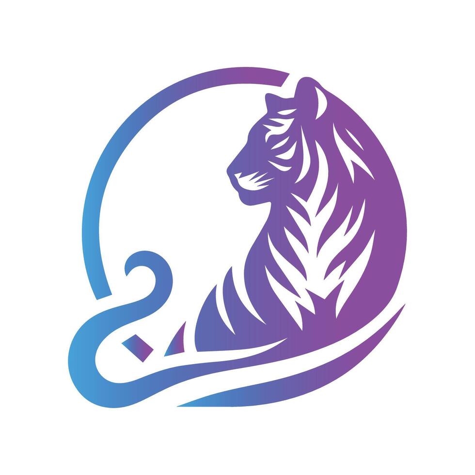 rytande tiger logotyp design vektorillustration vektor