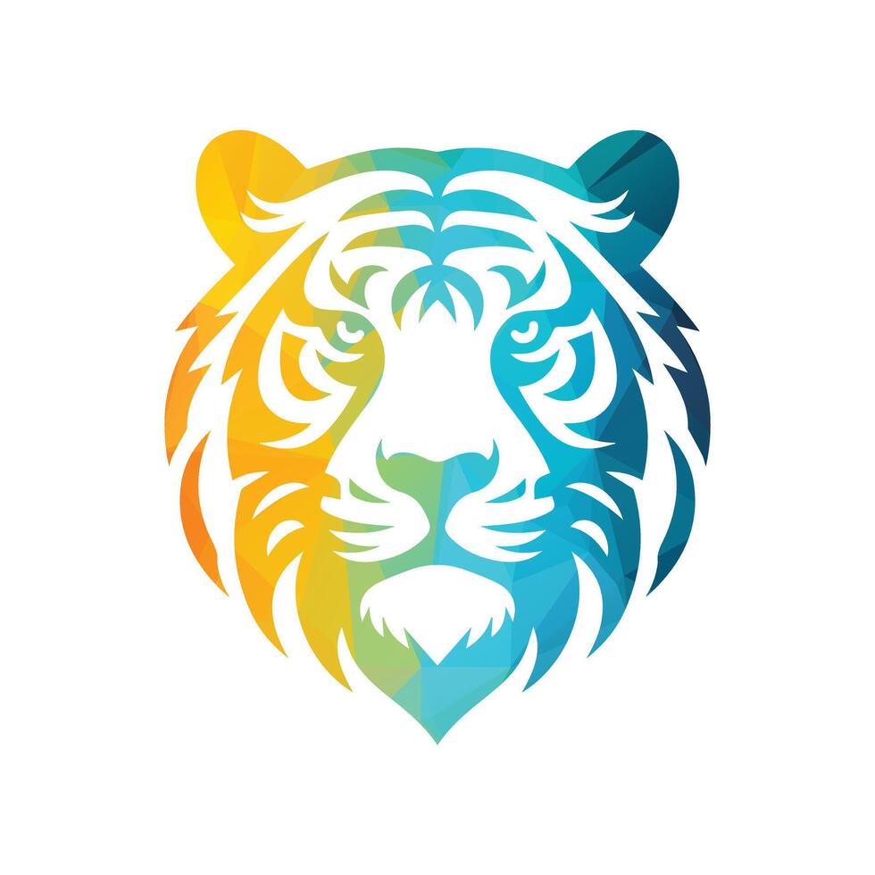 brüllende Tiger-Logo-Design-Vektor-Illustration vektor