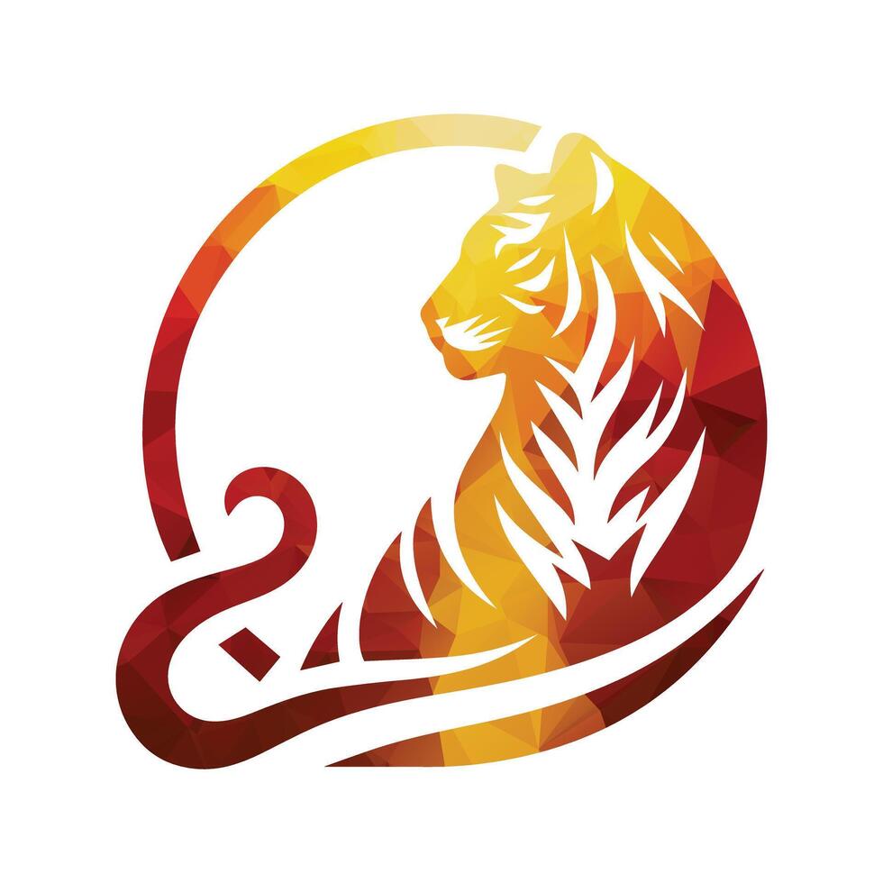 rytande tiger logotyp design vektorillustration vektor