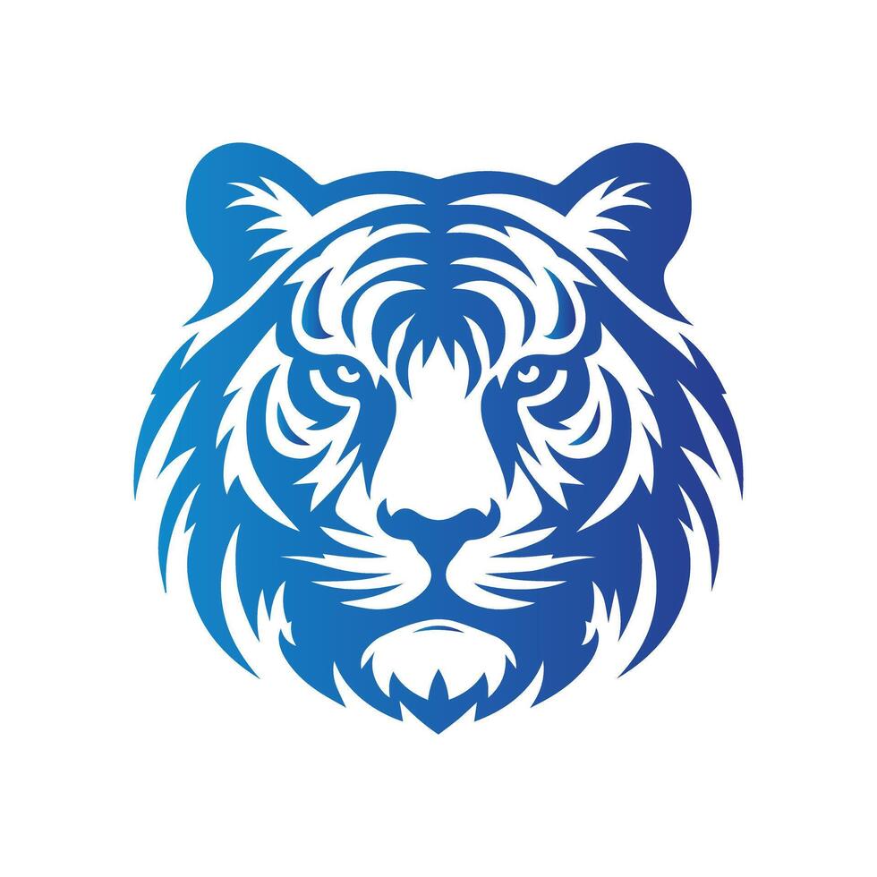 brüllende Tiger-Logo-Design-Vektor-Illustration vektor