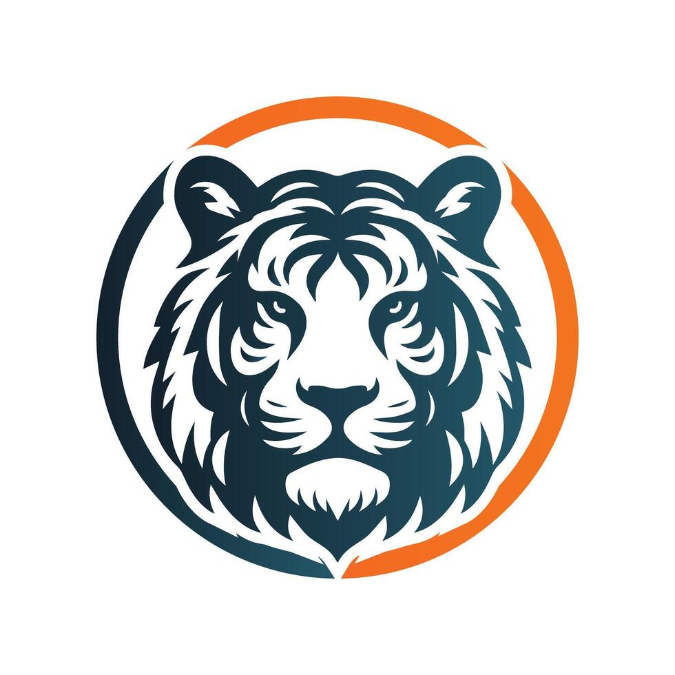 brüllende Tiger-Logo-Design-Vektor-Illustration vektor