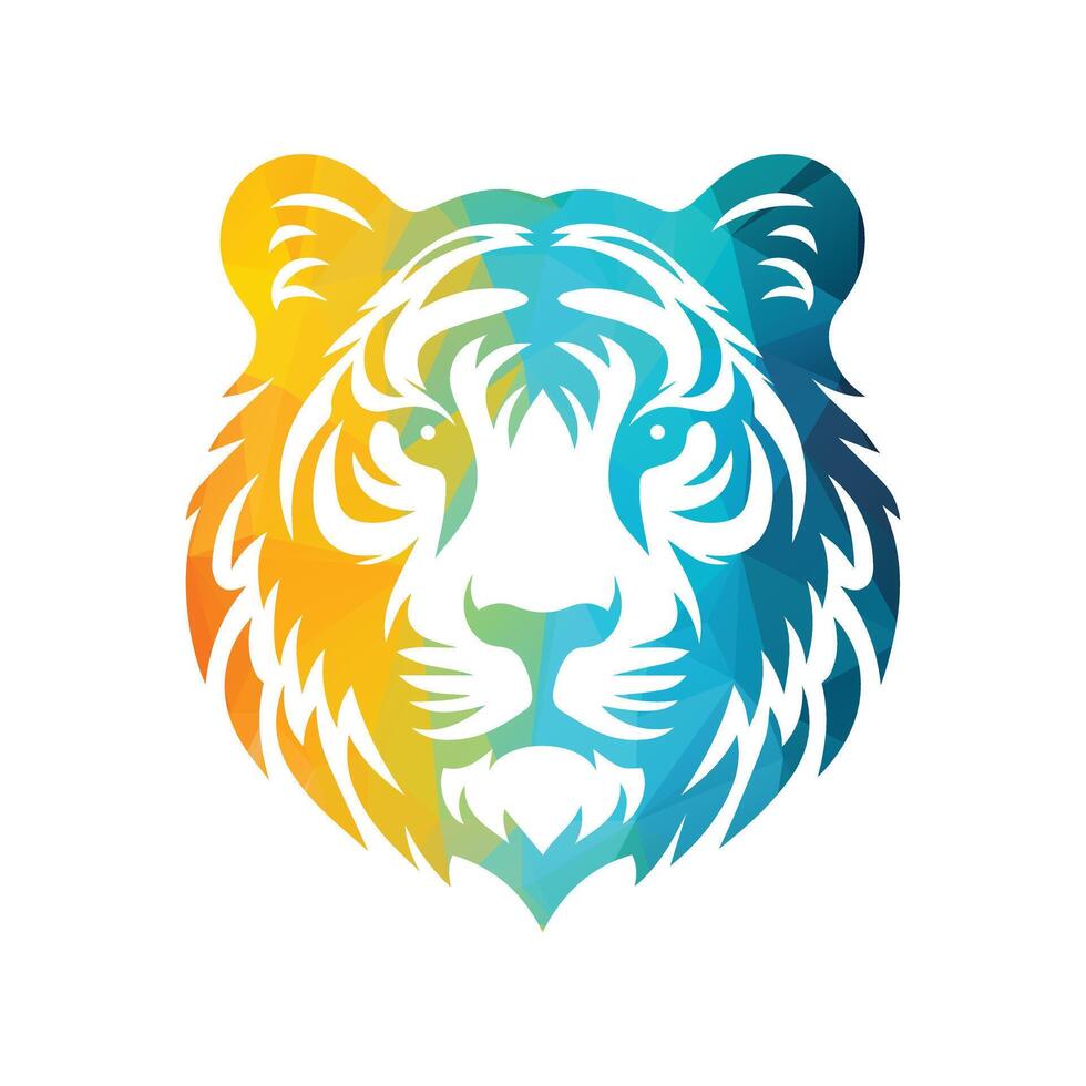 rytande tiger logotyp design vektorillustration vektor