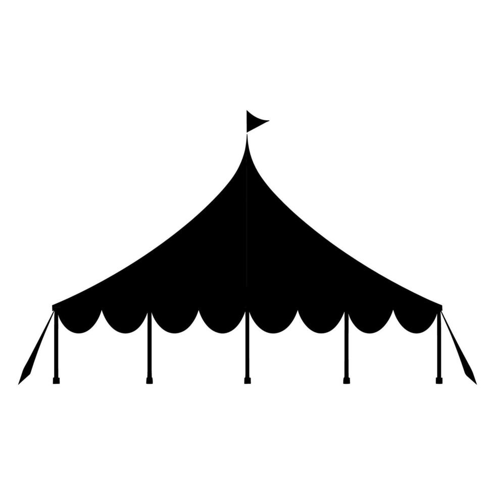 Zirkus Silhouette, Zirkus Zelt Festival Symbol Vektor Illustration.