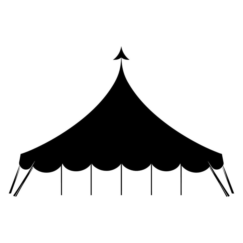 Zirkus Silhouette, Zirkus Zelt Festival Symbol Vektor Illustration.