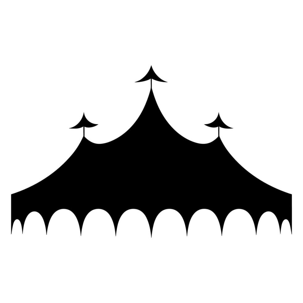 Zirkus Silhouette, Zirkus Zelt Festival Symbol Vektor Illustration.