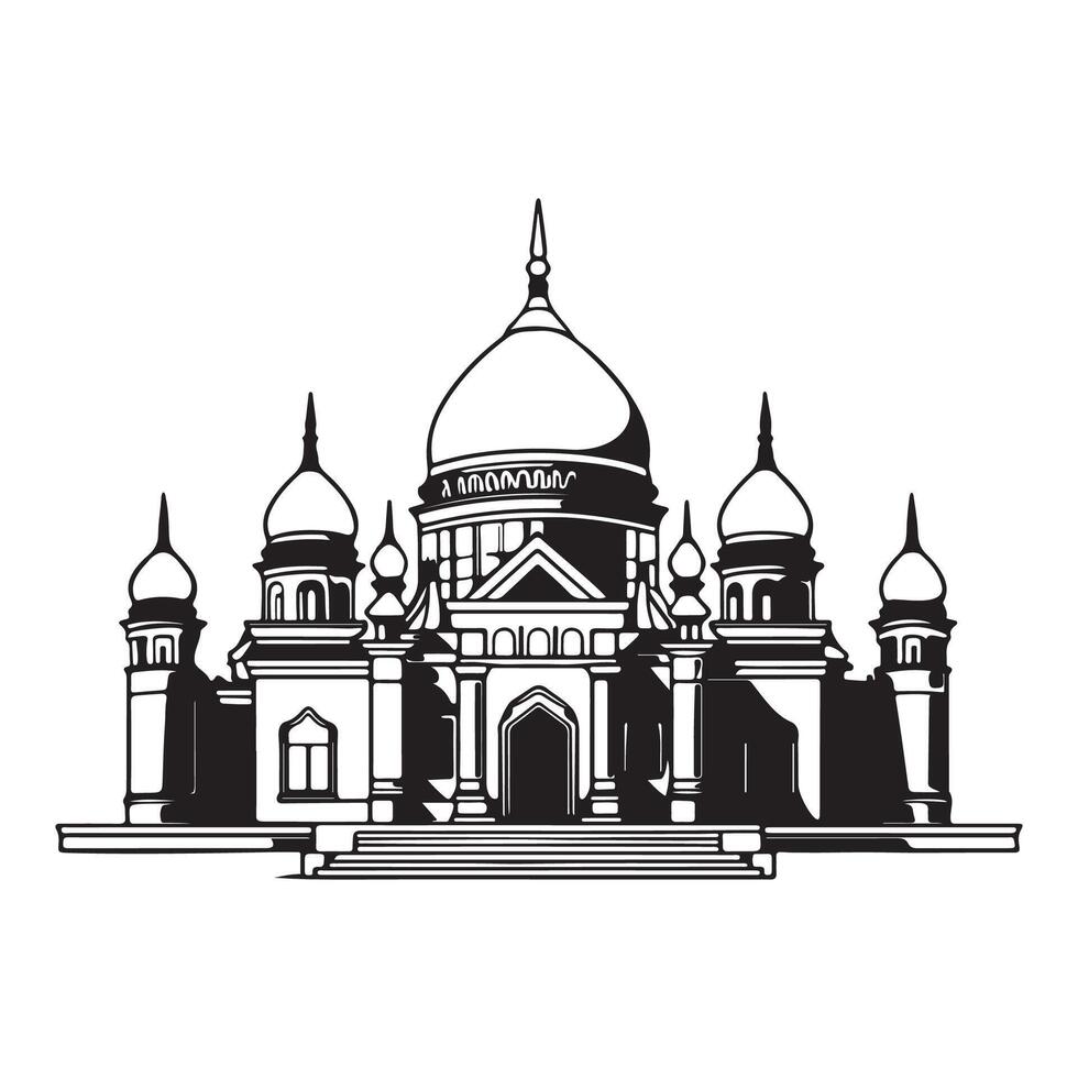 Moschee Vektor Illustration Lager Vektor