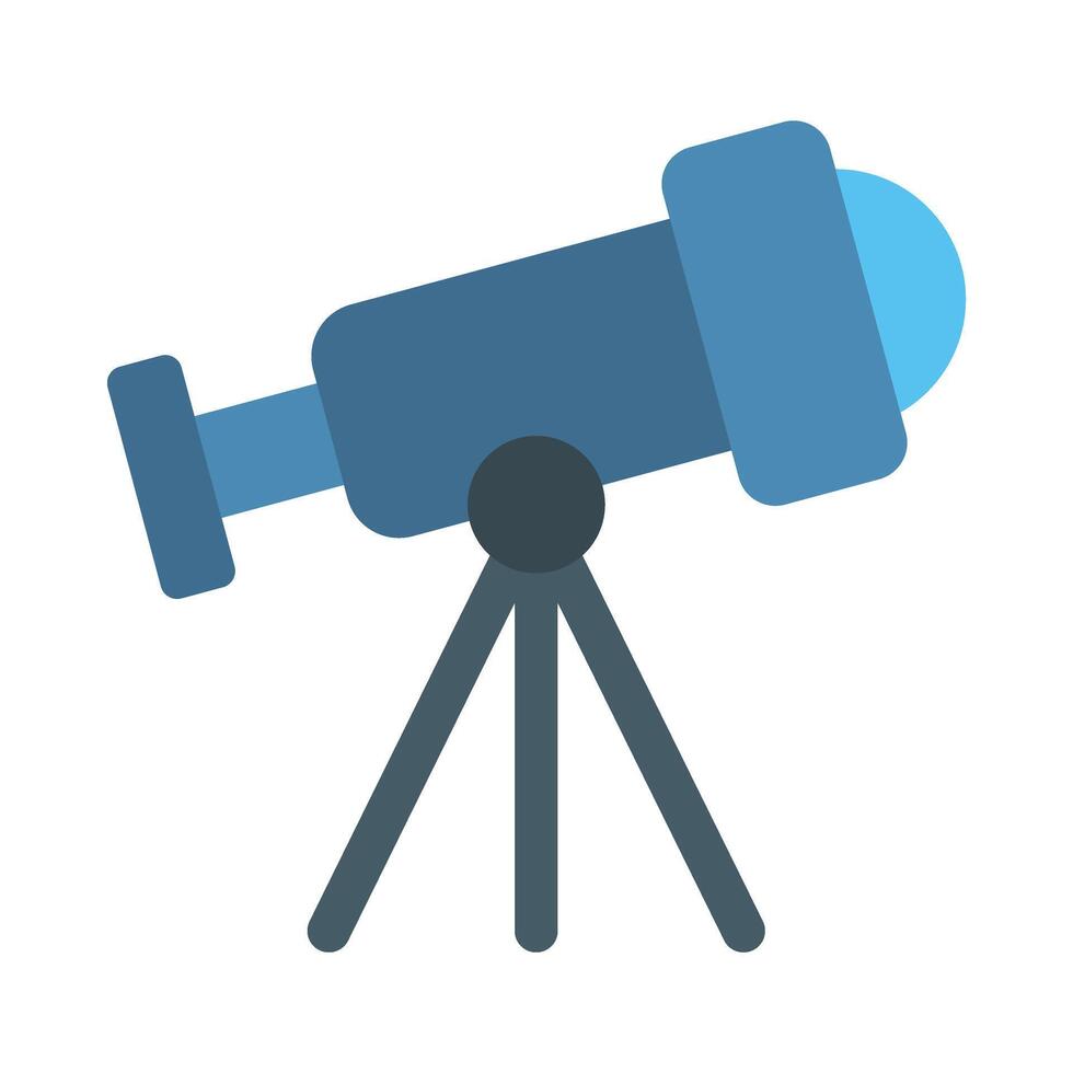 teleskop vektor platt ikon