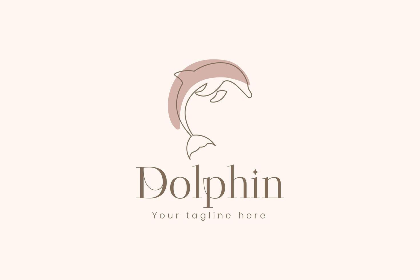 Delfin Logo Vektor Symbol Illustration