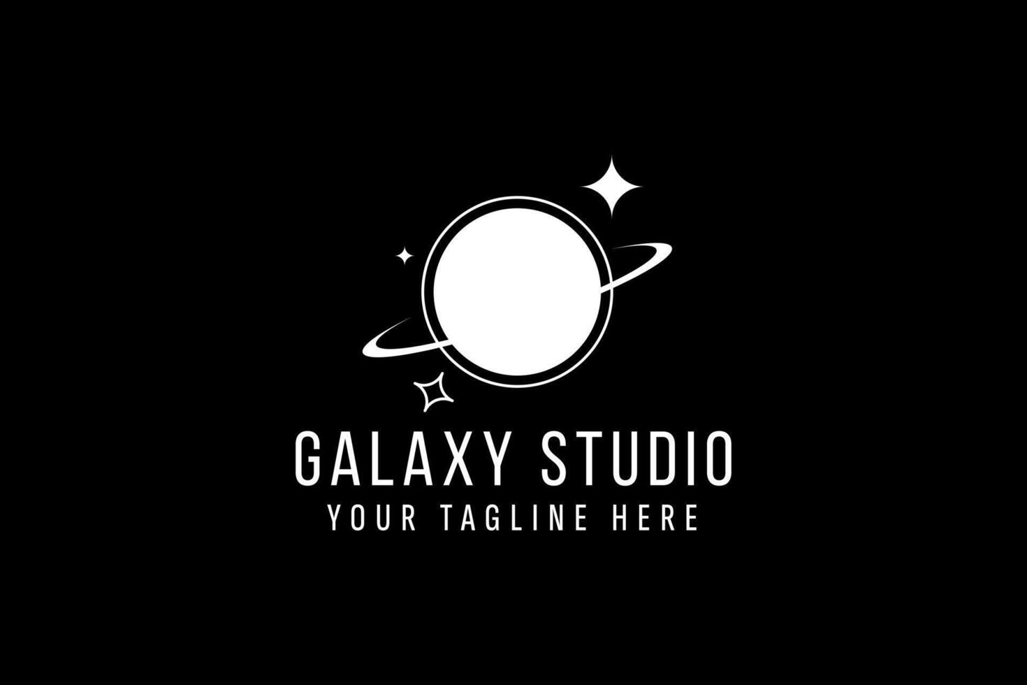 Galaxis Logo Vektor Symbol Illustration