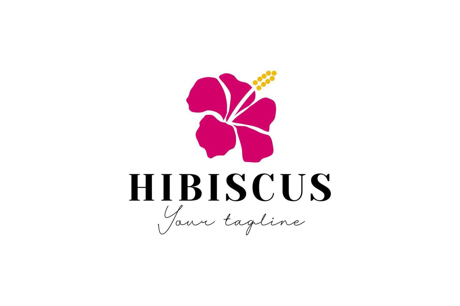 Hibiskus Logo Vektor Symbol Illustration
