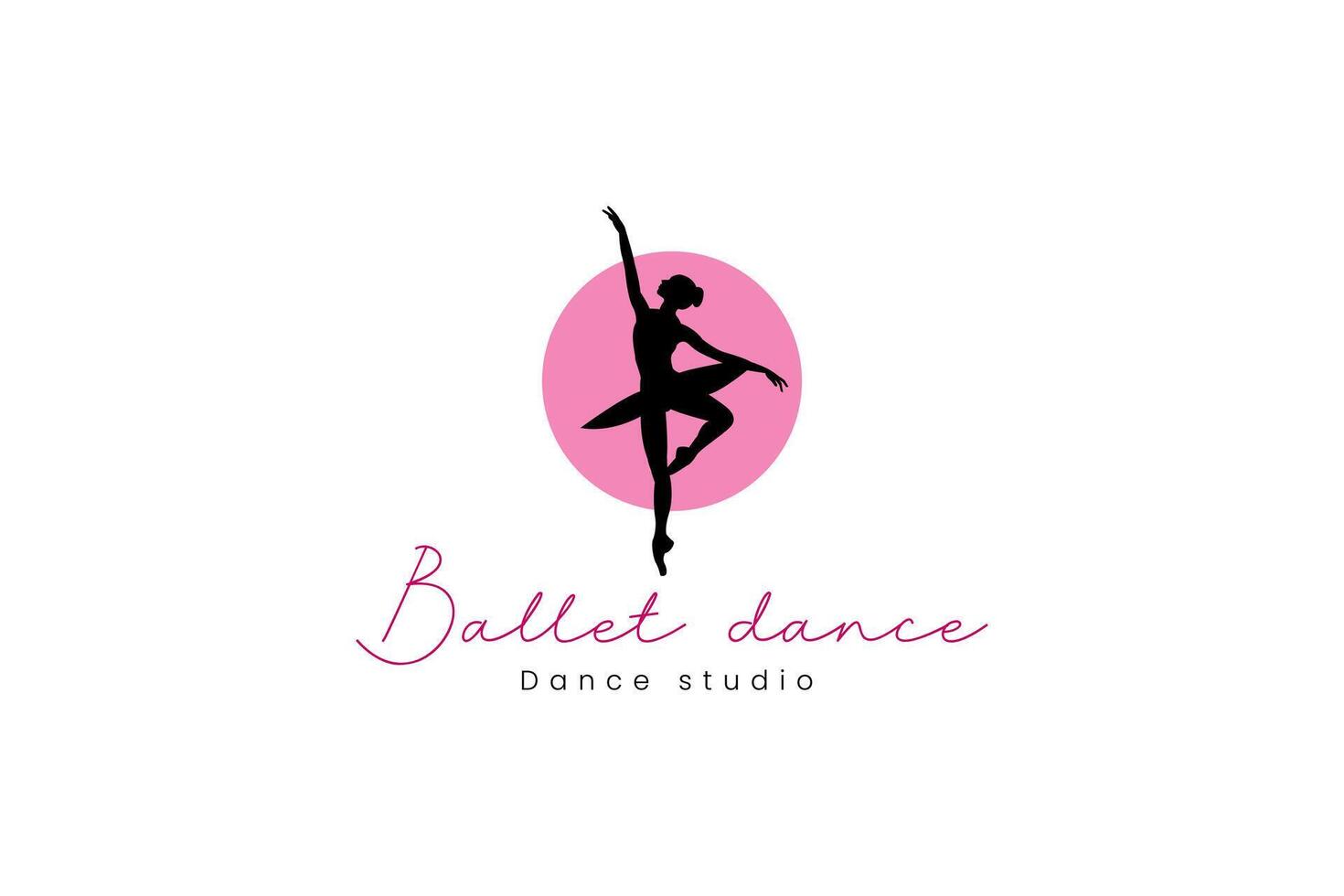 Ballett Logo Vektor Symbol Illustration