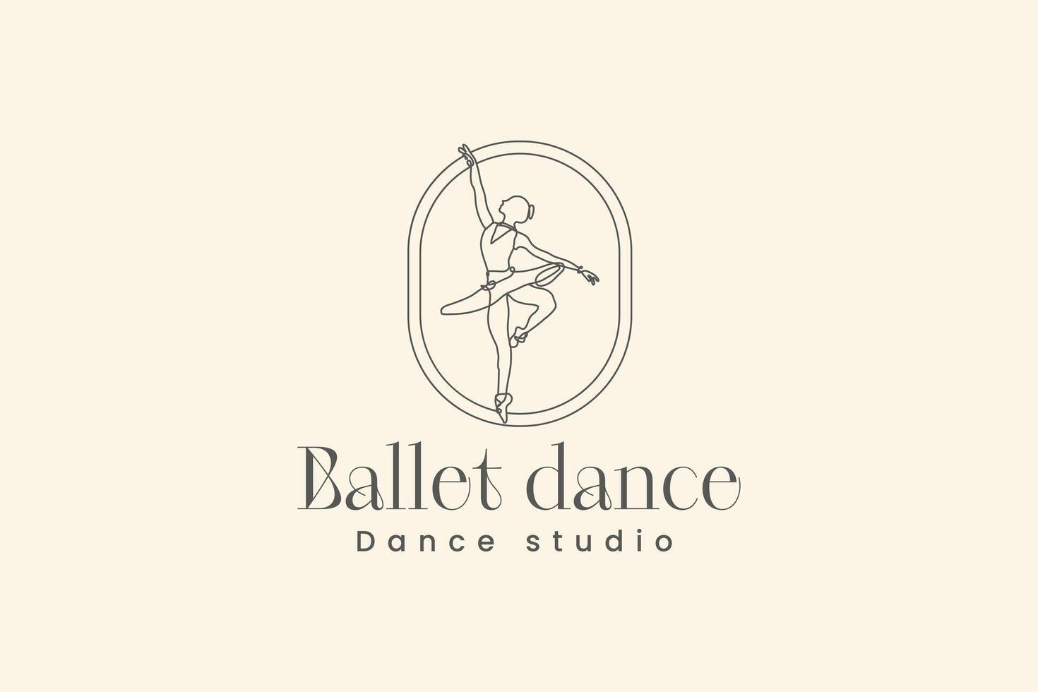 Ballett Logo Vektor Symbol Illustration