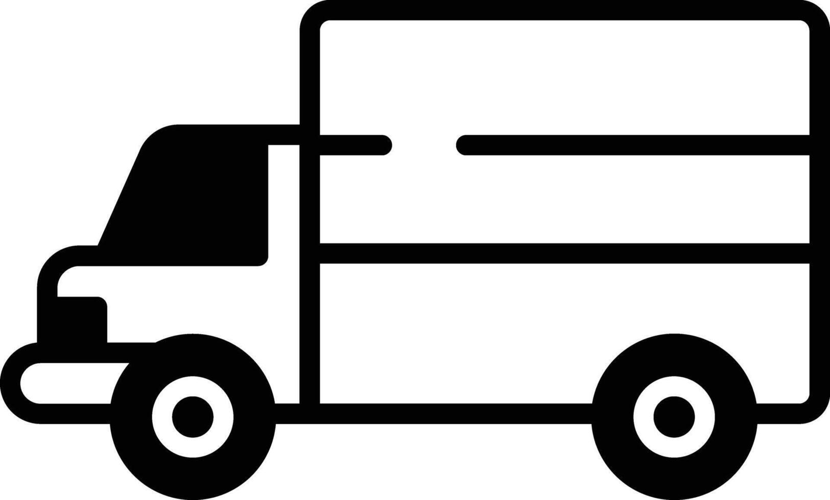 LKW Glyphe und Linie Vektor Illustration