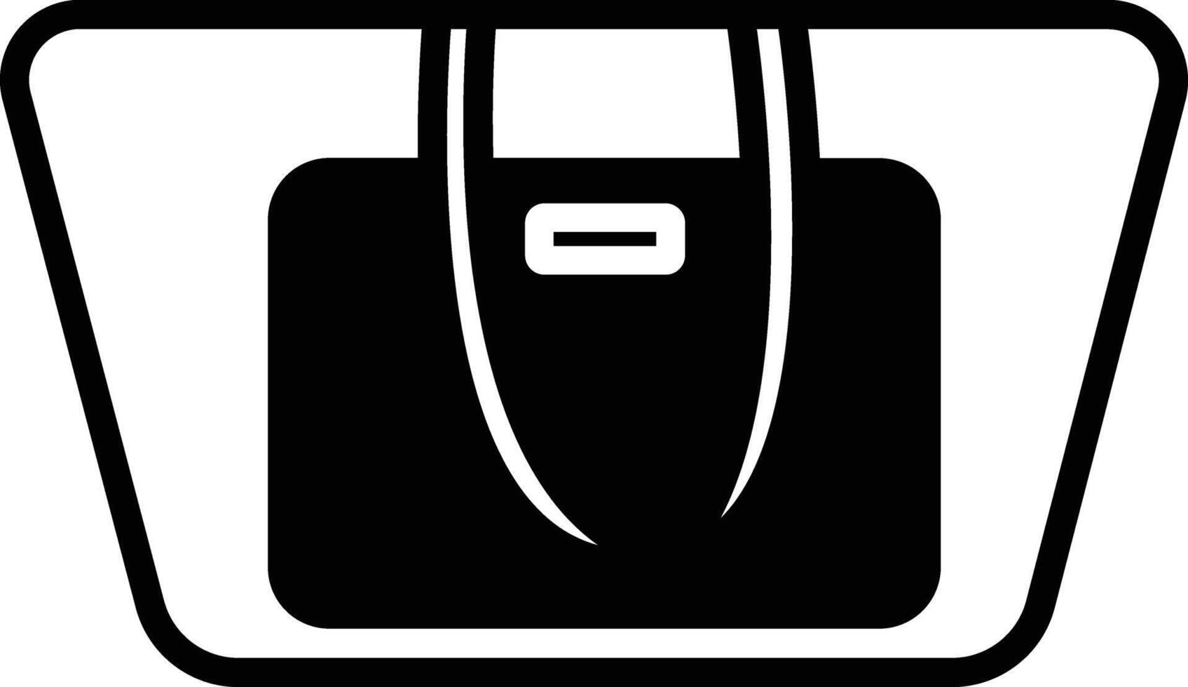 handväska glyf och linje vektor illustration