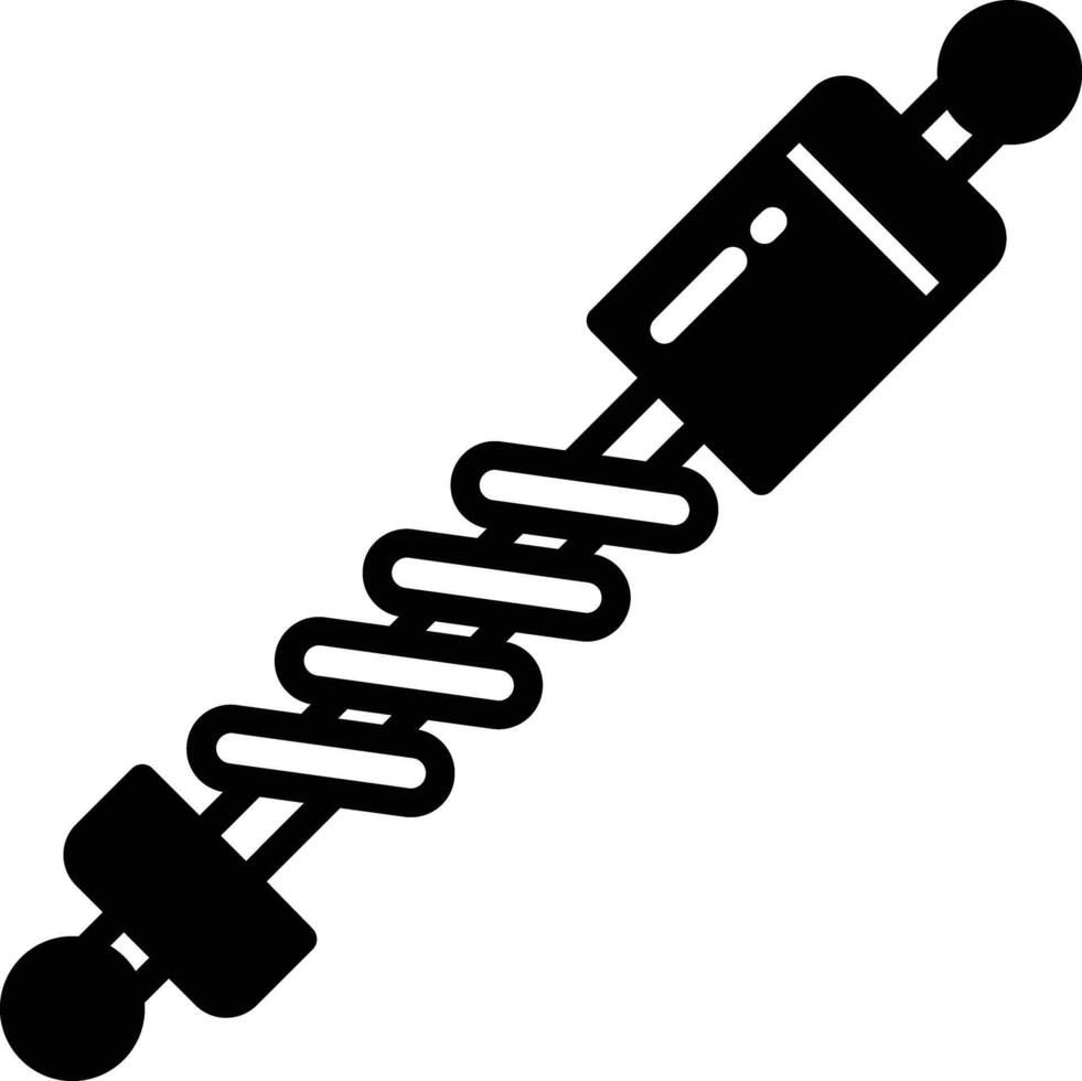 Schock Absorber Glyphe und Linie Vektor Illustration